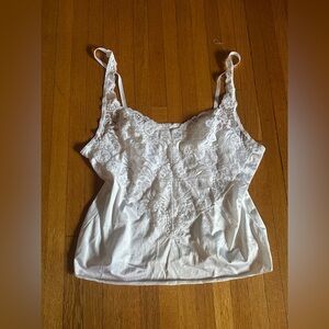 Vtg Vanity Fair Lace Front Camisole, Size 38 (modern L)
